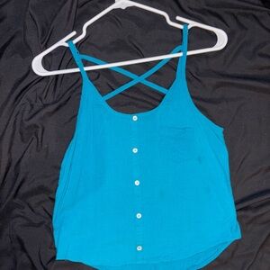 Women's Blue Strappy Top